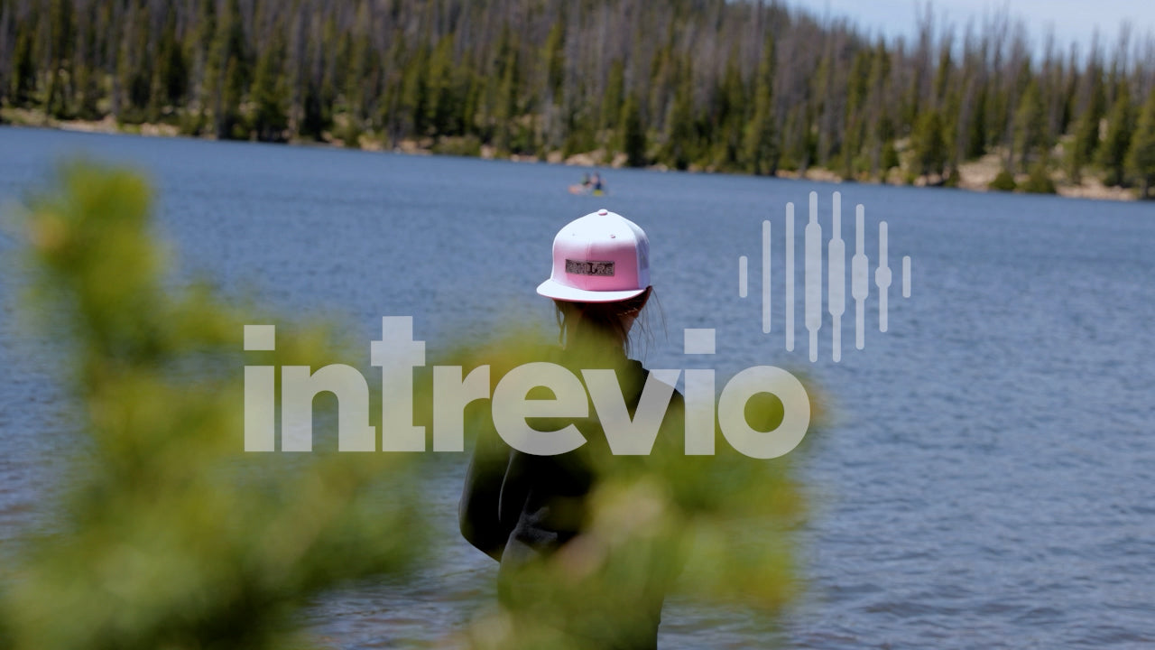 Girl Fishing on Mountain Lake