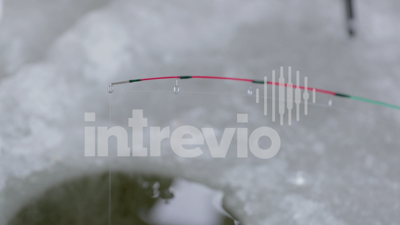 Tip of Pole Setting Hook Ice Fishing
